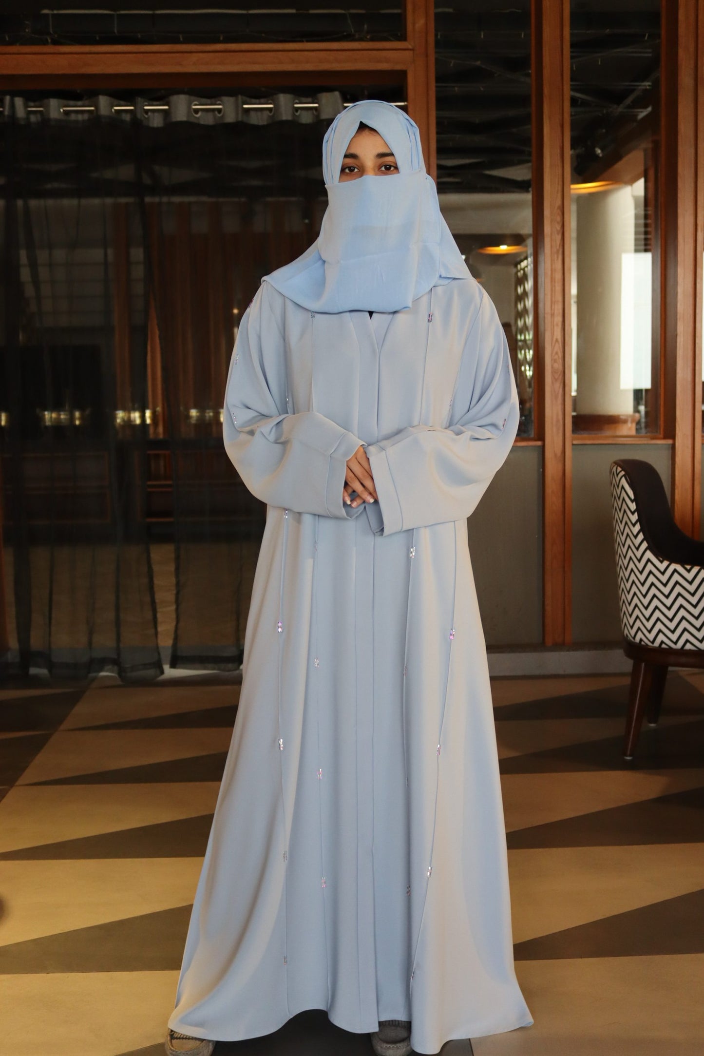 DETAILED CRYSTAL WORK ON CUFFS , FRONT & BACK ZIMAL'S 316-45