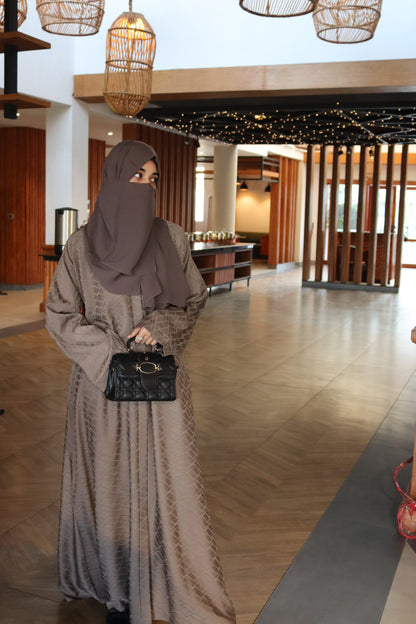 Abaya With A-Line Structured Silhouette AREEJ'S 671-A02