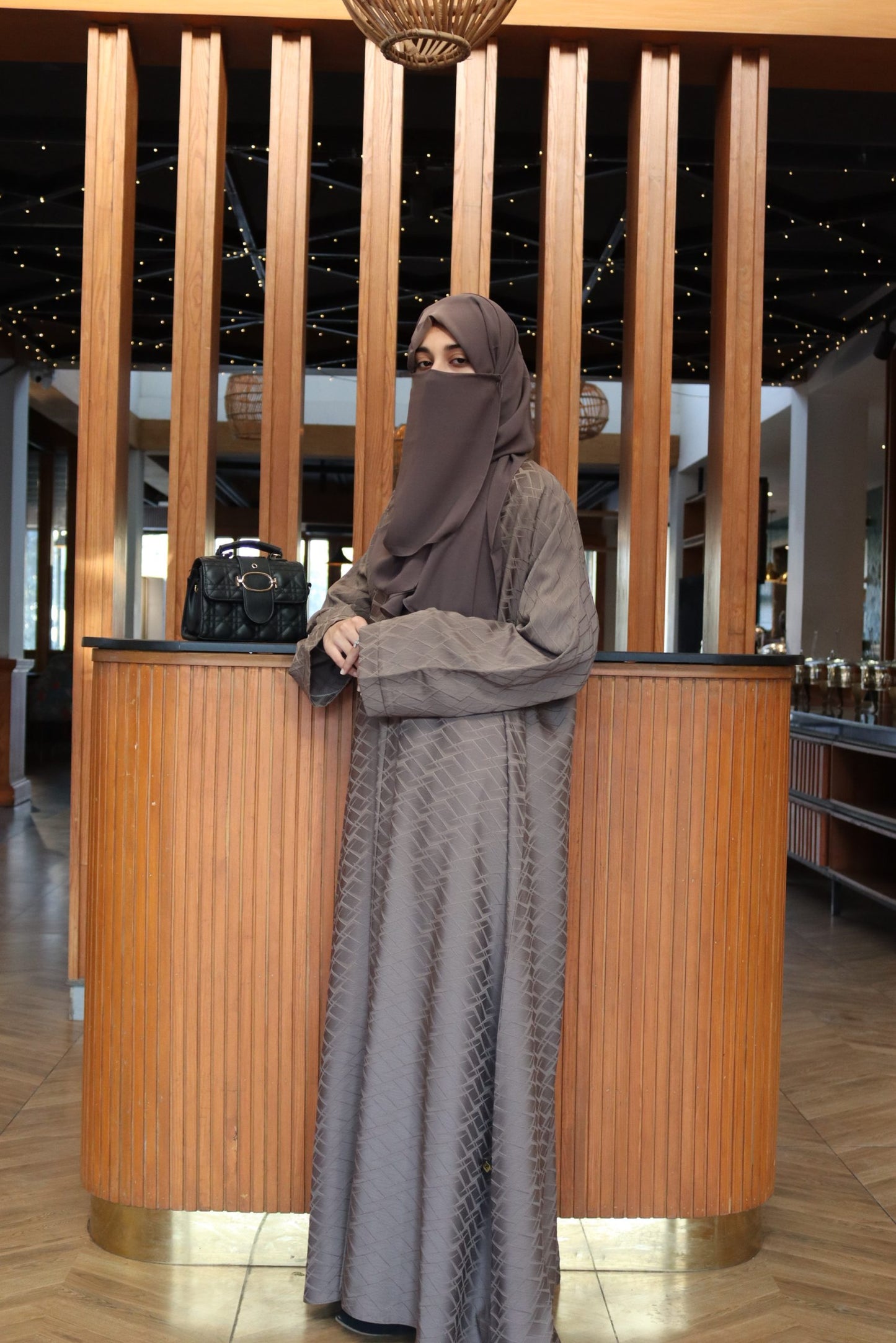 Abaya With A-Line Structured Silhouette AREEJ'S 671-A02