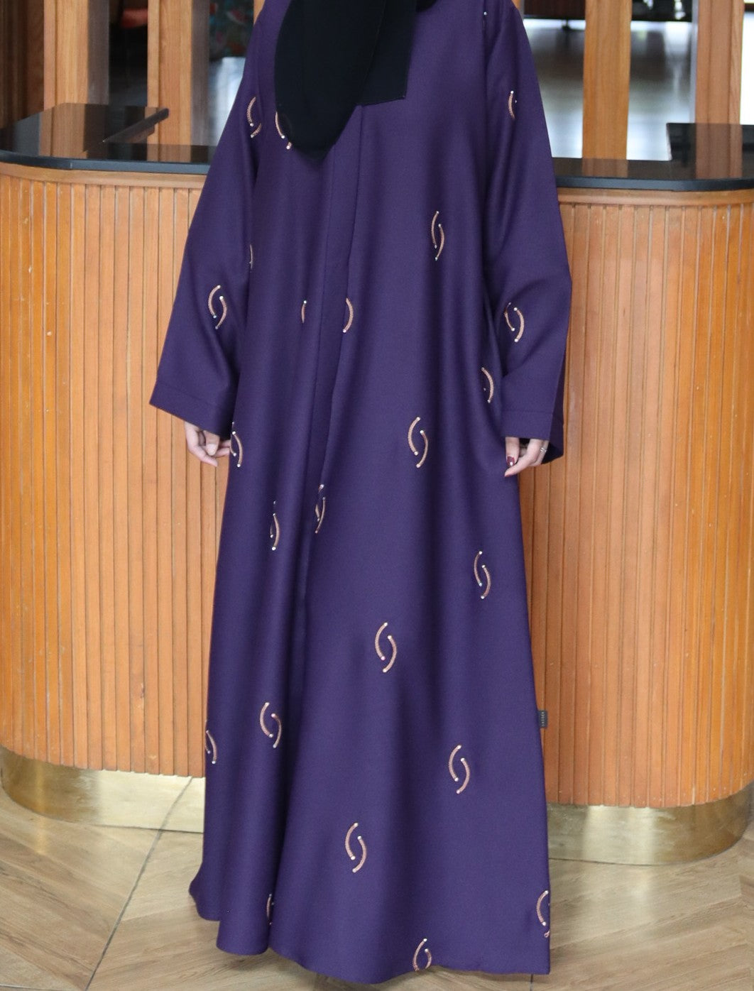 Deep Purple With Embroidery & Stone Work SANAZ'S 674-268