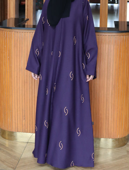 Deep Purple With Embroidery & Stone Work SANAZ'S 674-268
