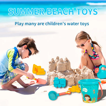 Kids Beach Sand Toys Set,Multifunctional and Versatile Sand Castle Toys,Sandbox Toys with Bucket,Shovel,Rake,Sifter,Watering Can,Beach Toys for Kids Boys Girls 18 Pec