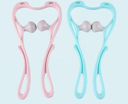 High Quality Multi-function Manual Relaxed Cervical Massager Pressure Relieve Double Ball Pressing Meridian Massager