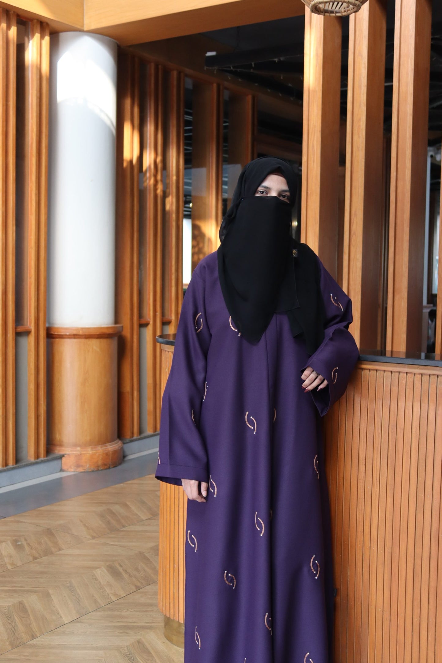 Deep Purple With Embroidery & Stone Work SANAZ'S 674-268