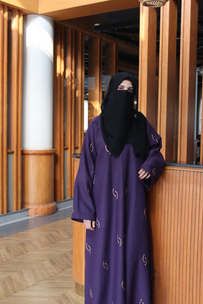 Deep Purple With Embroidery & Stone Work SANAZ'S 674-268