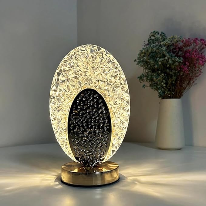 Oval Crystal LED Table Lamp - NineMillions
