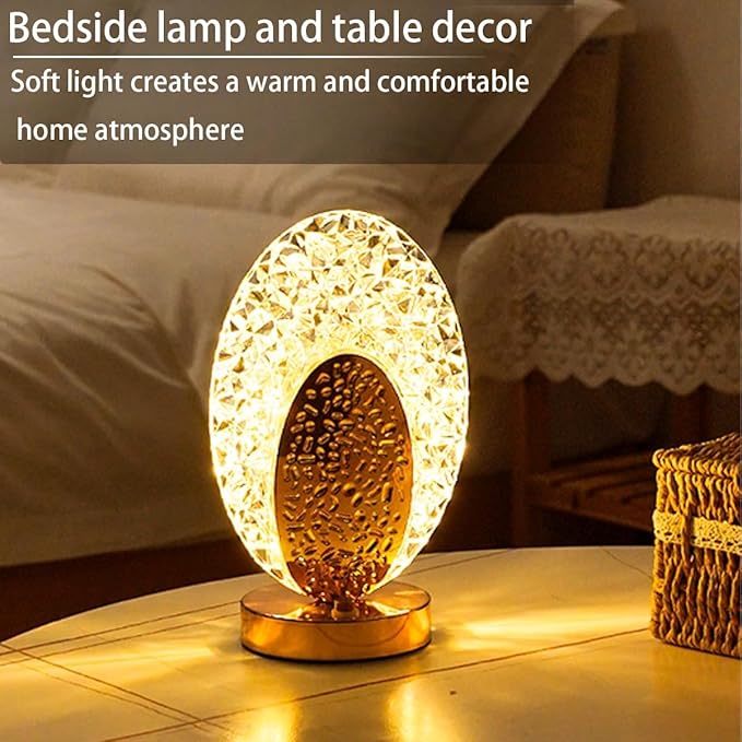 Oval Crystal LED Table Lamp - NineMillions
