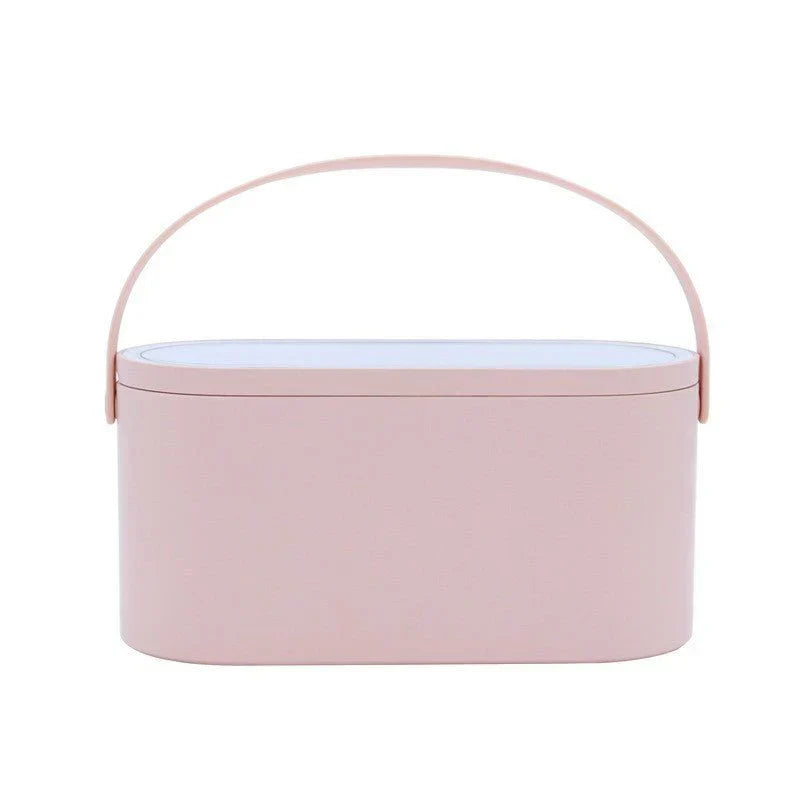 Portable LED Light Storage Box Beauty And Makeup Mirror
