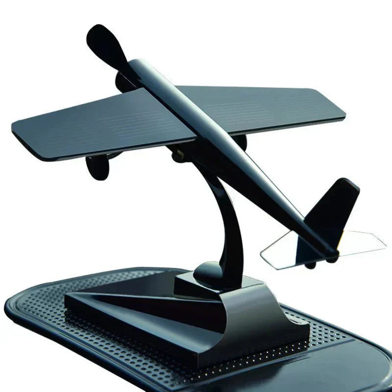 Solar Rotary Airplane Model Car Ornament - NineMillions