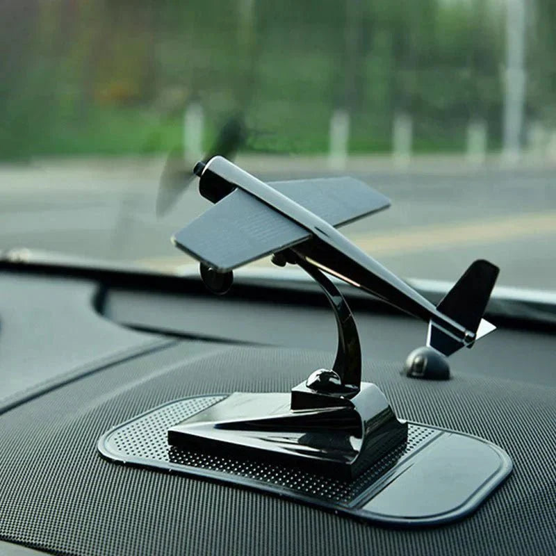Solar Rotary Airplane Model Car Ornament - NineMillions