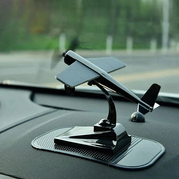 Solar Rotary Airplane Model Car Ornament - NineMillions